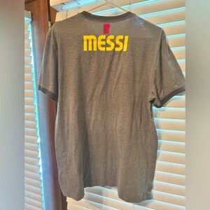 men’s medium crew neck FC Barcelona MESSI tshirt, gray